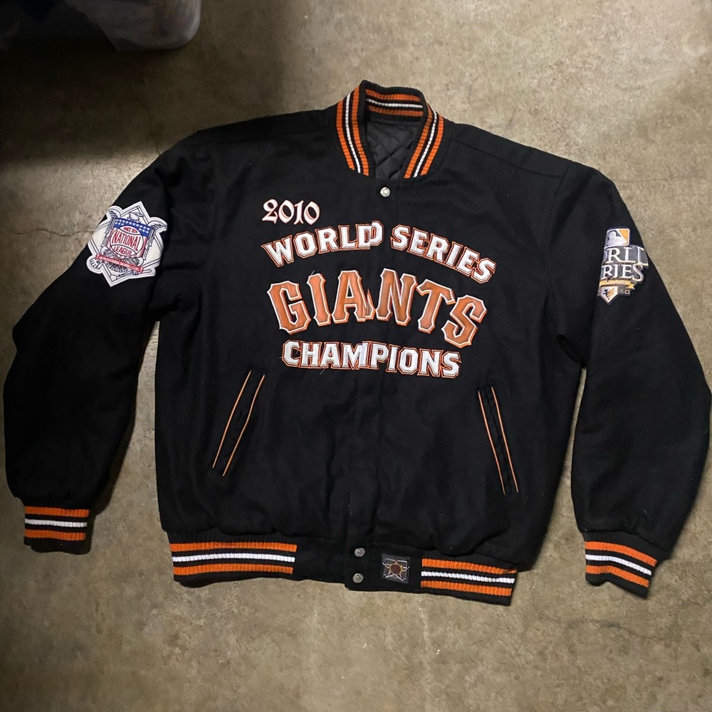 2010 Black San Francisco Giants World Series Champions Reversible Jacket